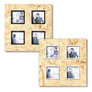 Holz Bilderrahmen Collage CHIP für 4 Bilder 10x10 cm