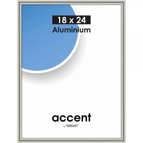 Alu Bilderrahmen Accent 18x24 cm | Pearl Mercury | Normalglas