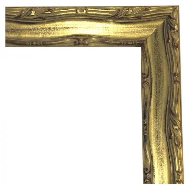 Holz Bilderrahmen CHATEAU 361 nach Maß Gold | Normalglas
