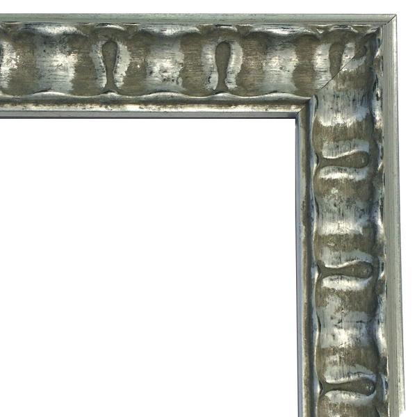 Holz Bilderrahmen CHATEAU 371 50x70 cm | Silber | Normalglas