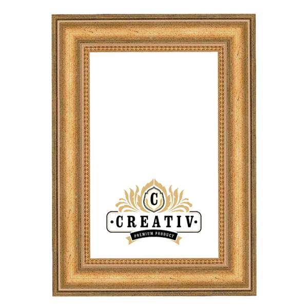 Barock Bilderrahmen Crotone 60x80 | altgold | Kunstglas