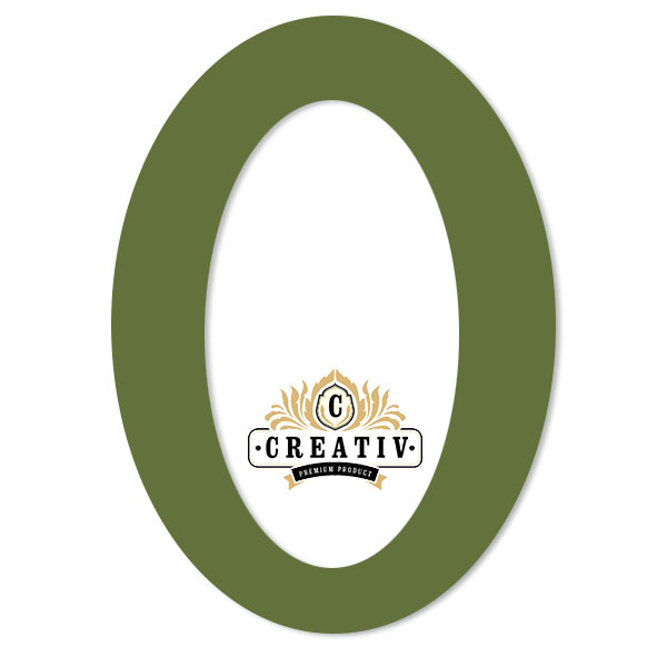 Ovales Passepartout mit individuellem Ausschnitt 10x15 cm | olivgrün