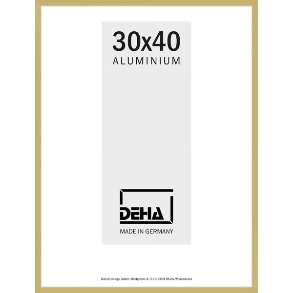 Alu Bilderrahmen Vega 30x40 cm | Gold matt | Normalglas