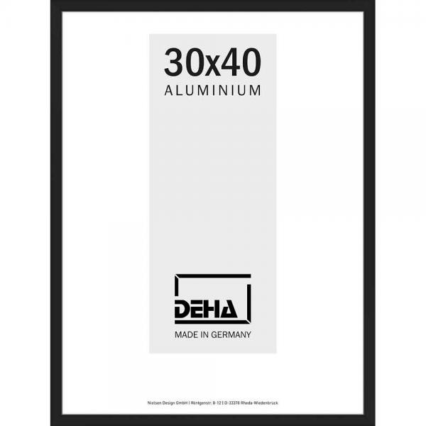 Alu Bilderrahmen Atria 21x29,7 cm (A4) | Schwarz matt | Normalglas