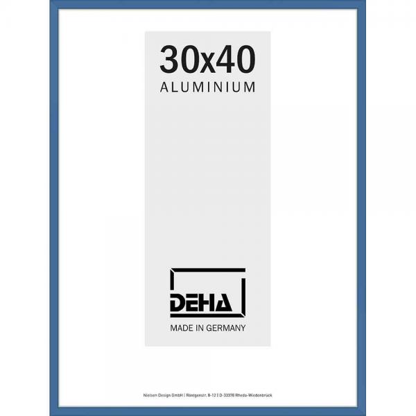 Alu Bilderrahmen Superba 60x80 cm | Enzianblau 5010 | Normalglas