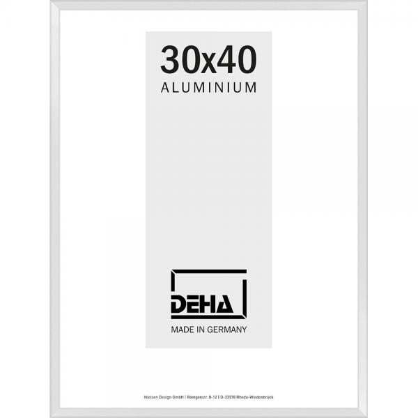 Alu Bilderrahmen Sceptrum 24x30 cm | Weiß RAL 9016 | Normalglas