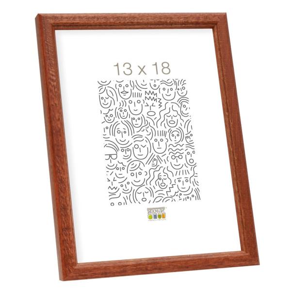 Holz Bilderrahmen Laura 10x15 cm | Dunkelbraun | Normalglas