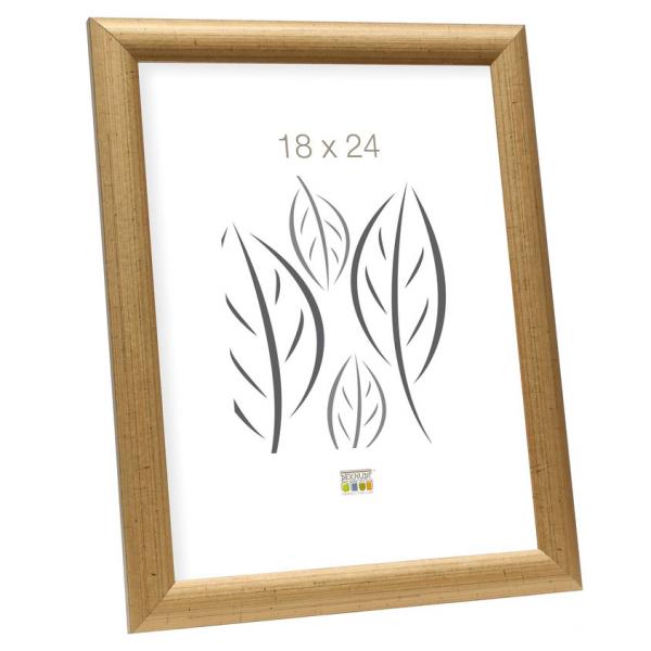 Holz Bilderrahmen Luise 10x15 cm | Gold | Normalglas