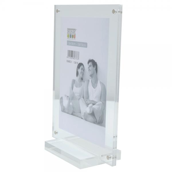 Transparenter Fotorahmen mit Magnetverschluss 13x18 cm | transparent | Kunstglas
