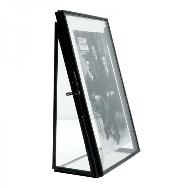 Glas-Fotorahmen Charles 13x18 cm | schwarz-transparent | Normalglas