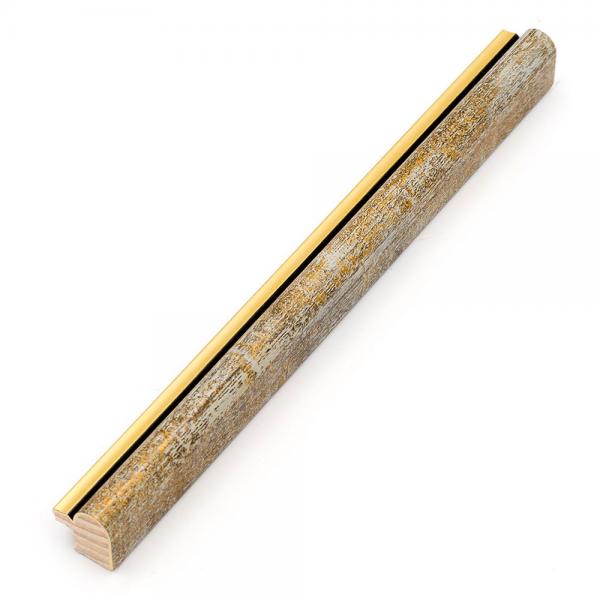 Holz Bilderrahmen Rhea 42x59,4 cm (A2) | Antikgold-Gold | Normalglas