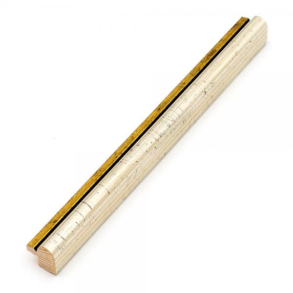 Holz Bilderrahmen Rhea 59,4x84,1 cm (A1) | Antiksilber-Antikgold | Normalglas