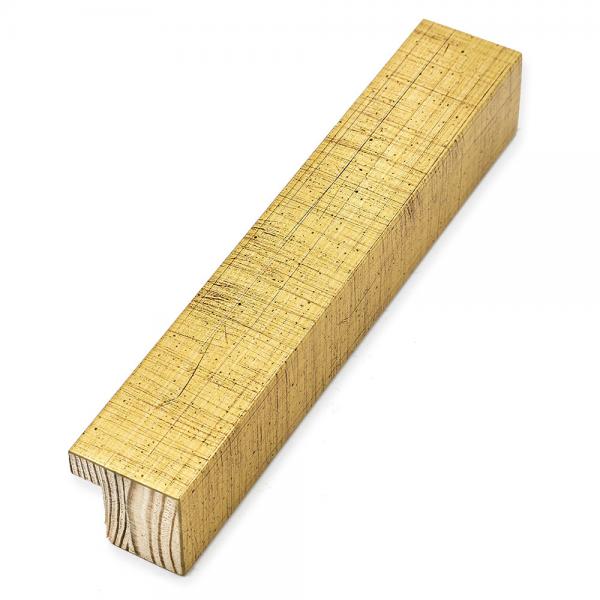 Holz Bilderrahmen Kronos 15x20 cm | Gold gestreift | Normalglas