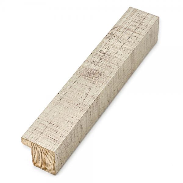 Holz Bilderrahmen Kronos 50x65 cm | Silber gestreift | Normalglas