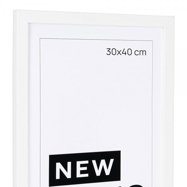 Holz Bilderrahmen New Basic 9x13 cm | Weiß | kunstglas (1,5 mm)
