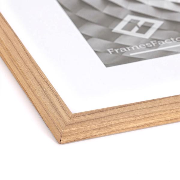 Holz Bilderrahmen Hekla (MDF) 59,4x84,1 cm (A1) | Eiche | Kunstglas (1 mm)