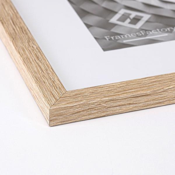 Holz Bilderrahmen Hekla (MDF) 50x50 cm | Natur | Kunstglas (1 mm)