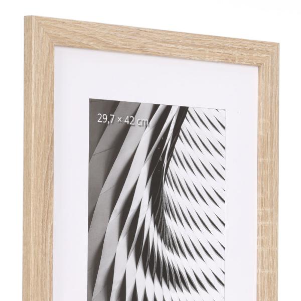 Holz Bilderrahmen Katla (MDF) 18x24 cm | natur | Kunstglas (1 mm)