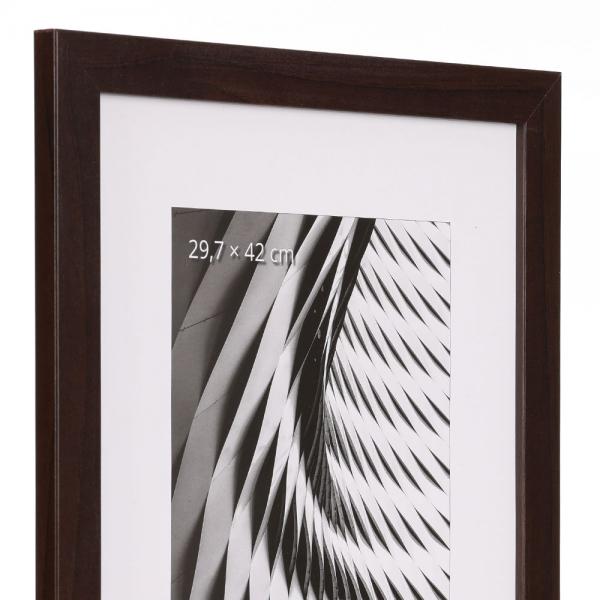 Holz Bilderrahmen Katla (MDF) 40x50 cm | wenge | Kunstglas (1 mm)