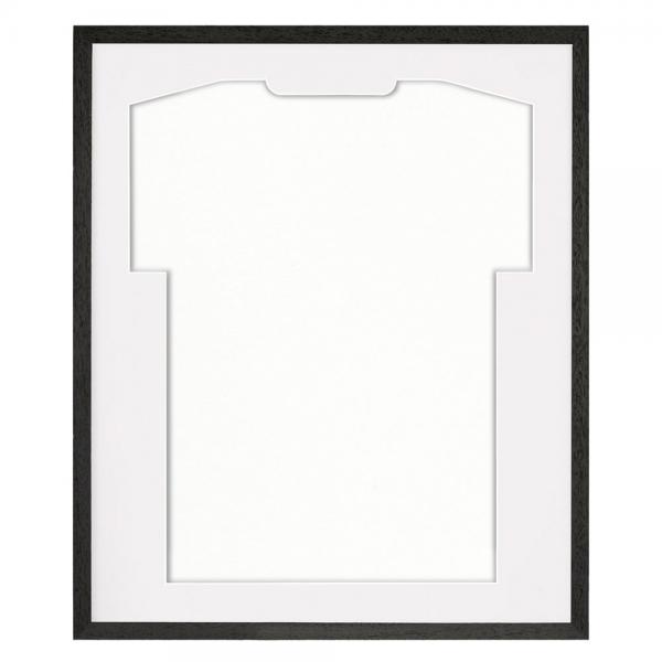 Trikotrahmen Economy Schwarz mit Passepartout 52,5x62,5 cm | Schwarz-Weiß | Kunstglas
