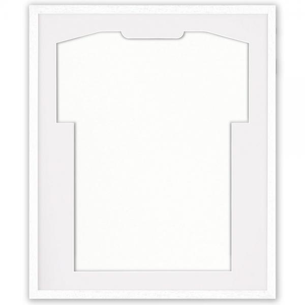 Trikotrahmen Economy Weiß mit Passepartout 52,5x62,5 cm | Weiß-Weiß | Kunstglas (1 mm)