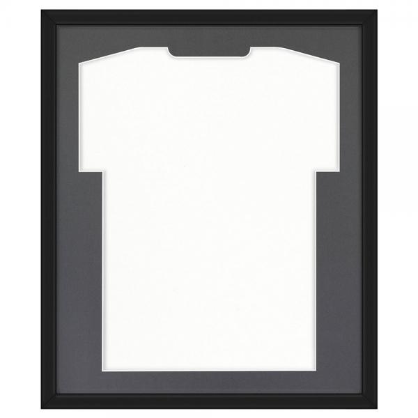 Trikotrahmen Comfort Schwarz mit Passepartout 53,4x63,4 cm | Schwarz-Dunkelgrau | kunstglas (1,5 mm)