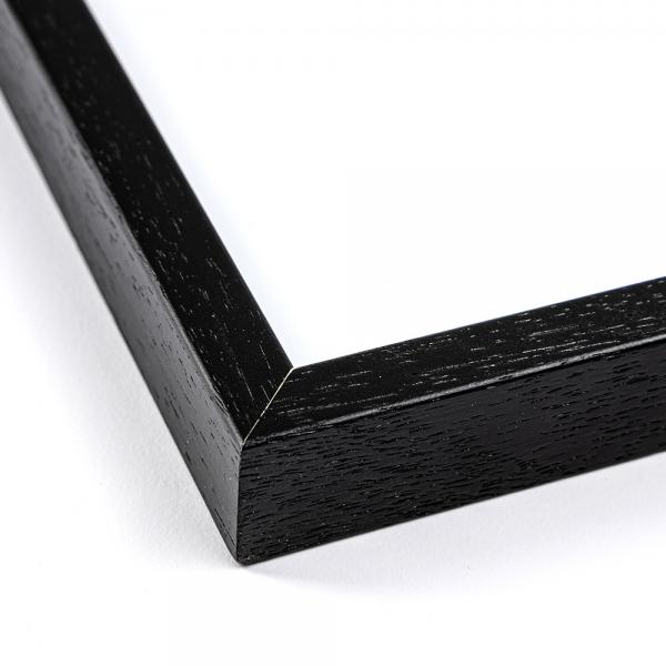 Holz Bilderrahmen Tisar 21x29,7 cm (A4) | schwarz | Kunstglas (1 mm)