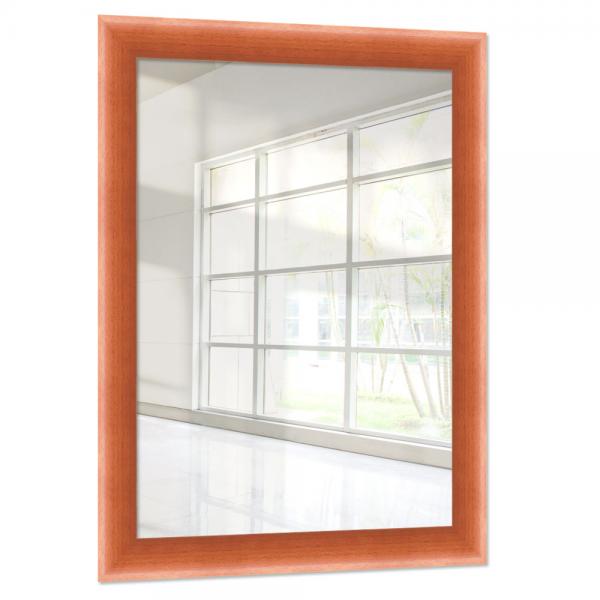 Holz Wandspiegel Krimmler 50x50 cm | Orange, matt | Spiegel