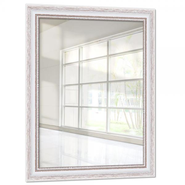 Holz Wandspiegel Engsle 10x10 cm | Weiß | Spiegel (2 mm)