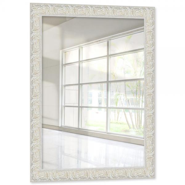 Holz Wandspiegel Gjain 70x70 cm | Weiß | Spiegel (2 mm)
