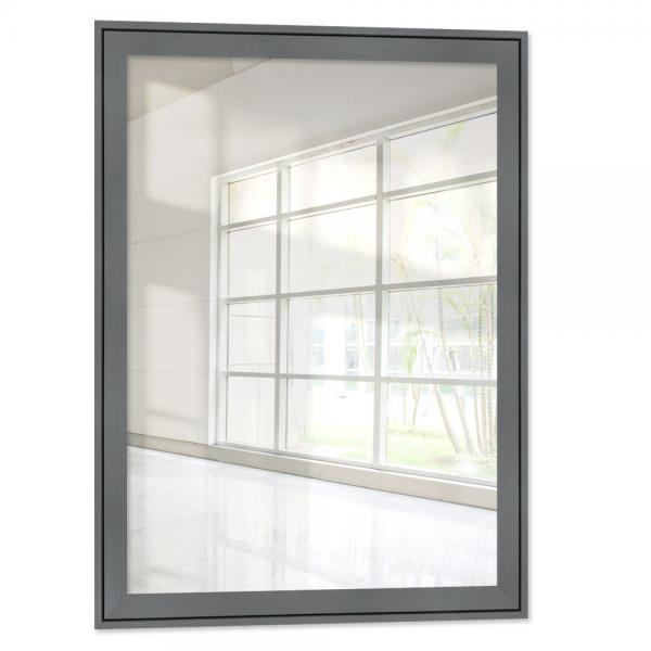 Holz Wandspiegel Salamat 10x10 cm | Grau | Spiegel (2 mm)