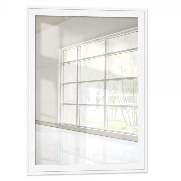 Holz Wandspiegel Salamat 10x10 cm | Weiß | Spiegel (2 mm)