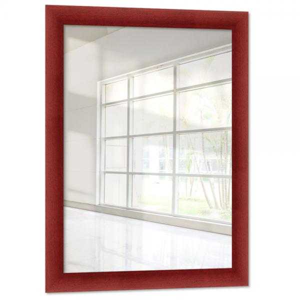 Holz Wandspiegel Galet 70x70 cm | Rot | Spiegel