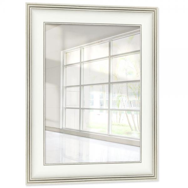 Holz Wandspiegel Kinshasa 20x20 cm | Weiß | Spiegel (2 mm)