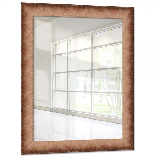 Holz Wandspiegel Tinkisso 80x120 cm | Braun matt | Spiegel (2 mm)