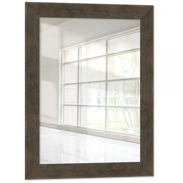 Holz Wandspiegel Kumasi 15x15 cm | Rostbraun | Spiegel