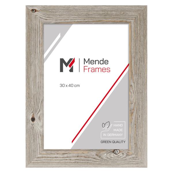 Holz Bilderrahmen Masoule 42x59,4 cm (A2) | Eiche, weiß gekalkt | Normalglas