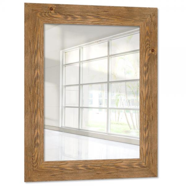 Holz Wandspiegel Cotonou 10x10 cm | Eiche | Spiegel (2 mm)