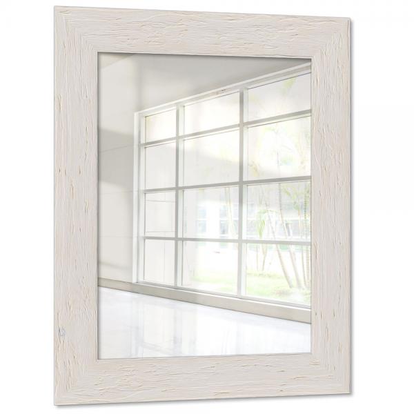 Holz Wandspiegel Cotonou 20x20 cm | Weiß | Spiegel (2 mm)