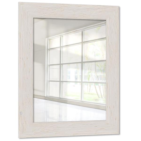 Holz Wandspiegel Cotonou nach Maß Weiß | Spiegel (2 mm)