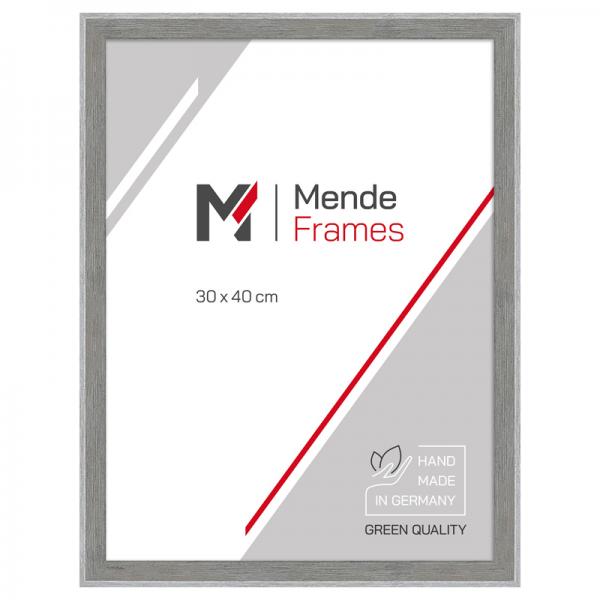 Holz Bilderrahmen Mencuna 60x80 cm | Grau | Normalglas