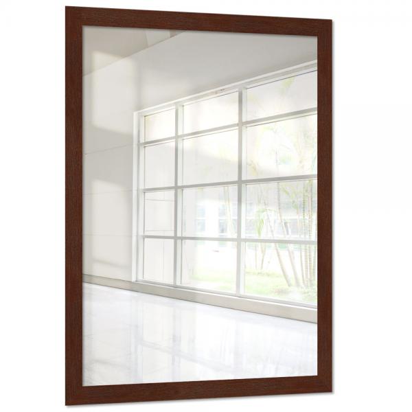 Holz Wandspiegel Mareb 60x60 cm | Nussbaum | Spiegel (2 mm)