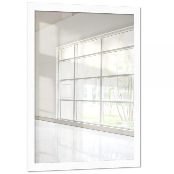 Holz Wandspiegel Mareb 60x60 cm | Weiß | Spiegel (2 mm)