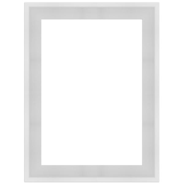 Schattenfugenrahmen Iguas 10x10 cm | Weiß, matt | Leerrahmen (ohne Glas und Rückwand)