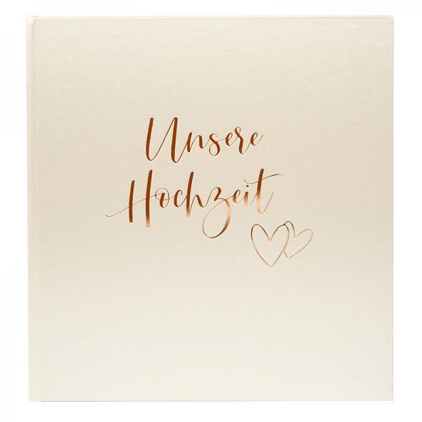Fotoalbum "Unsere Hochzeit" 30x31 cm (60 Seiten) | beige