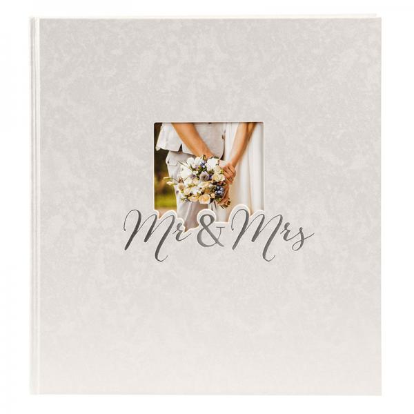 Fotoalbum "Mr. & Mrs." 30x31 cm (60 Seiten) | weiß