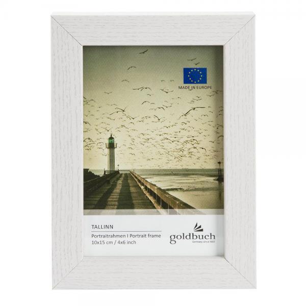 Holz Bilderrahmen Tallinn (MDF) 10x15 cm | weiß | Normalglas