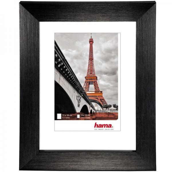 Kunststoff Bilderrahmen Paris 21x29,7 cm (A4) | Schwarz | Normalglas