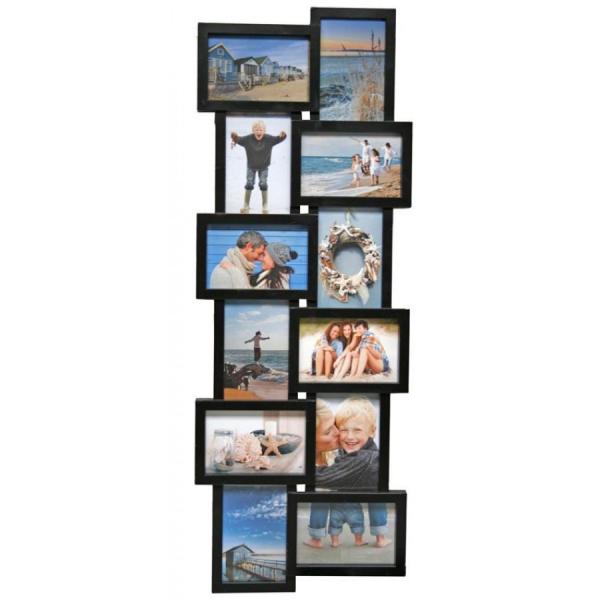Bilderrahmen Collage Holiday für 12 Bilder 15x10 cm, 10x15 cm | Schwarz | Normalglas