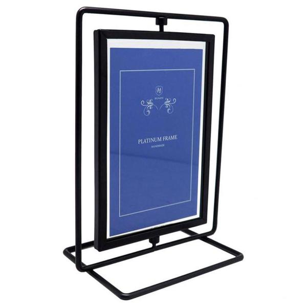 Fotorahmen Platinum Single Swing 10x15 cm | schwarz | Normalglas